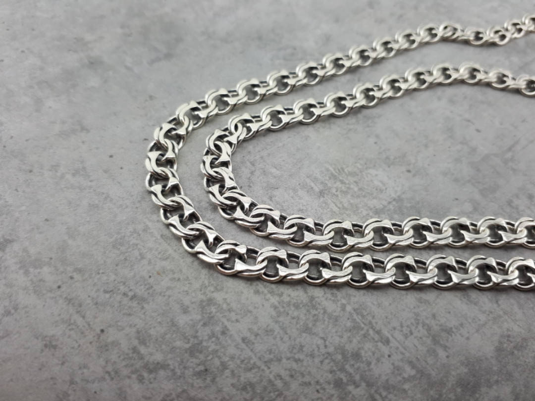 

Серебряная цепочка Бисмарк (черненый, 20 грамм)