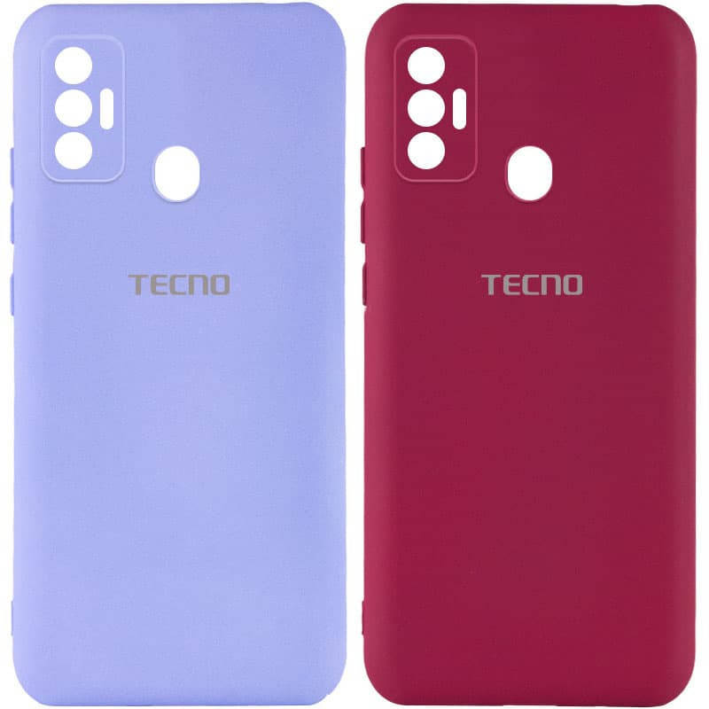 

Чехол Silicone Cover My Color Full Camera (A) для TECNO Spark 7, Бордовый