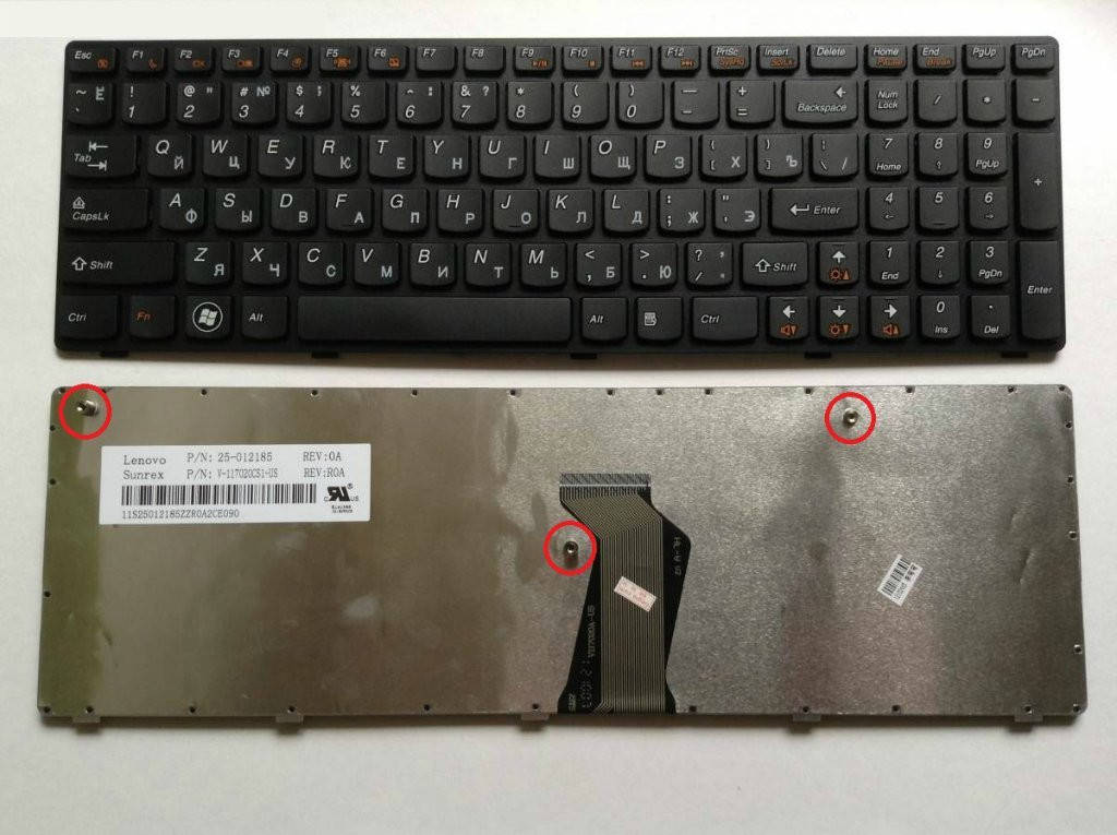 

Клавиатура LENOVO 25013375 25011301, Черный