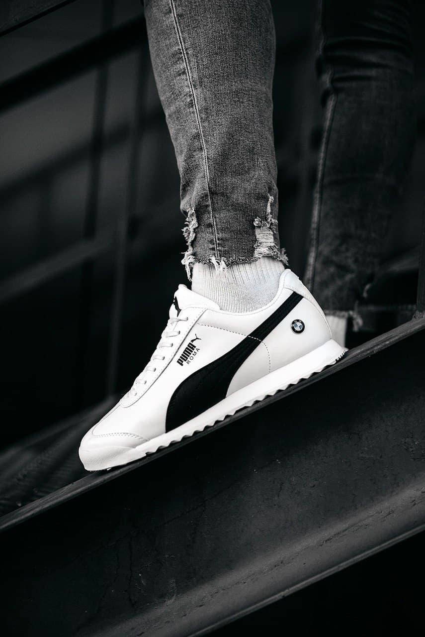 

Мужские кроссовки Puma BMW Белые кожаные, Белый