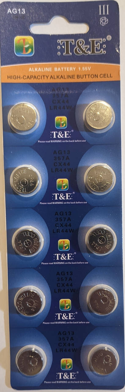 

Батарейка T&E AG 13 (10шт)