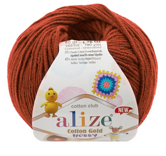 

Пряжа Cotton gold hobby new-36, Терракота