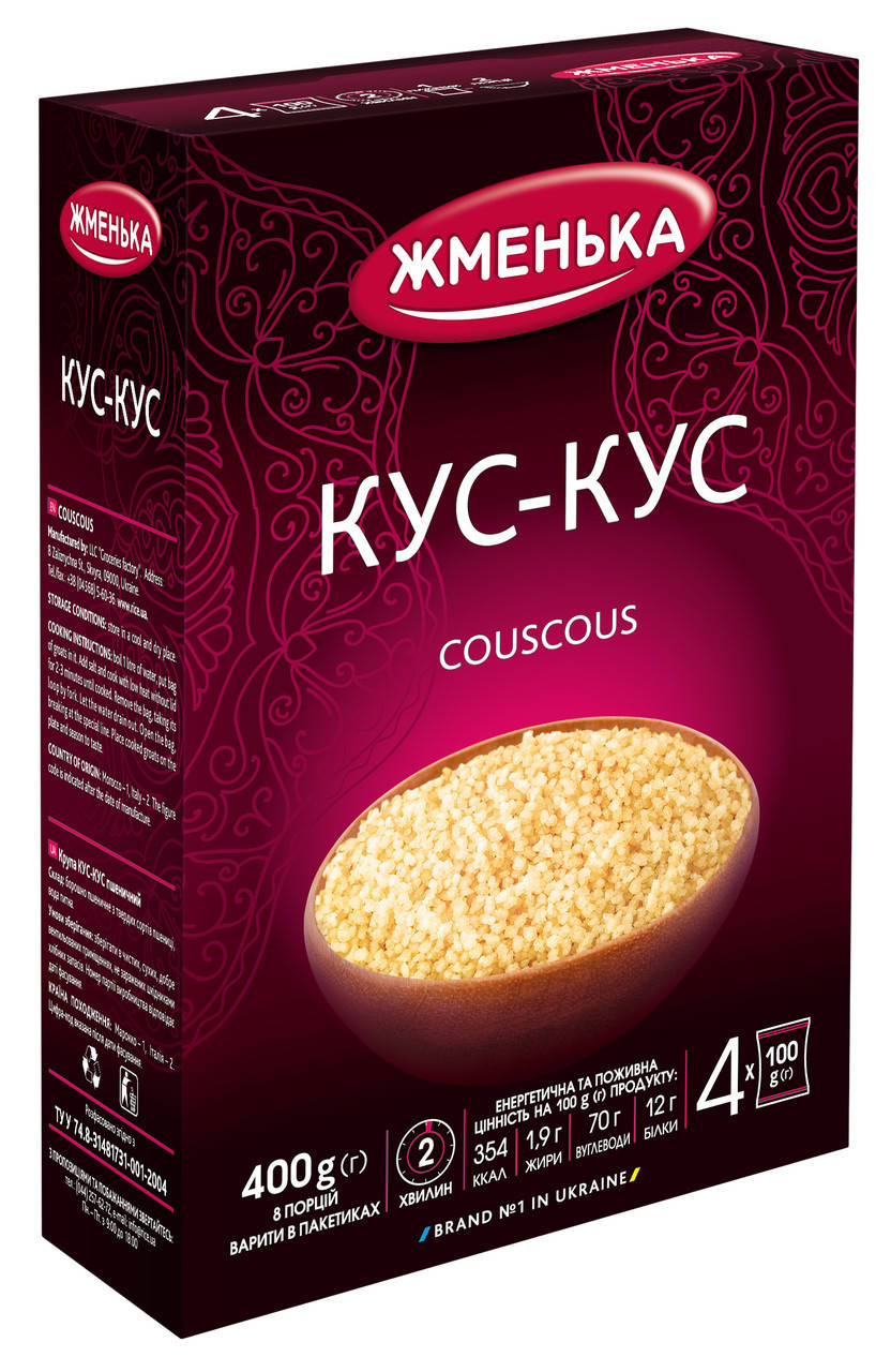 

Кус-Кус пшеничный Жменька в пакетиках для варки 4шт х 100 г