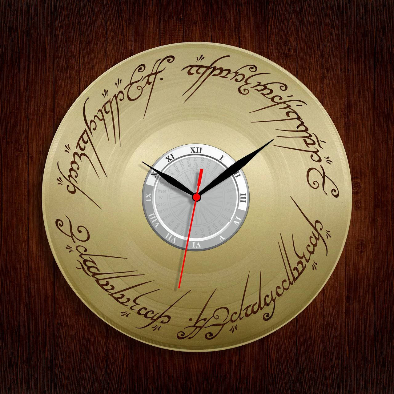 

Хранители Кольца часы Виниловые часы Lord of the Rings часы Властелин колец Братство кольца Часы в холл 300 мм