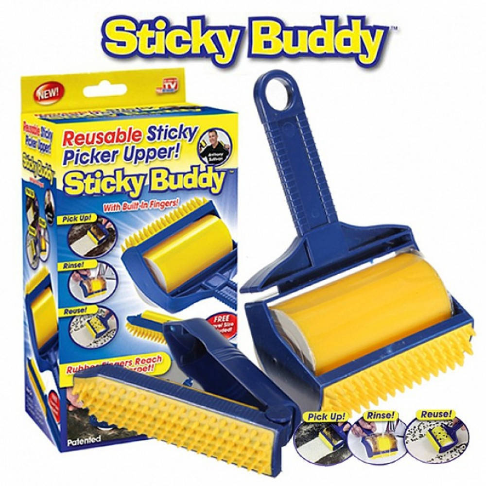 

Валик липкий для уборки Sticky Buddy! Мега цена, Голубой