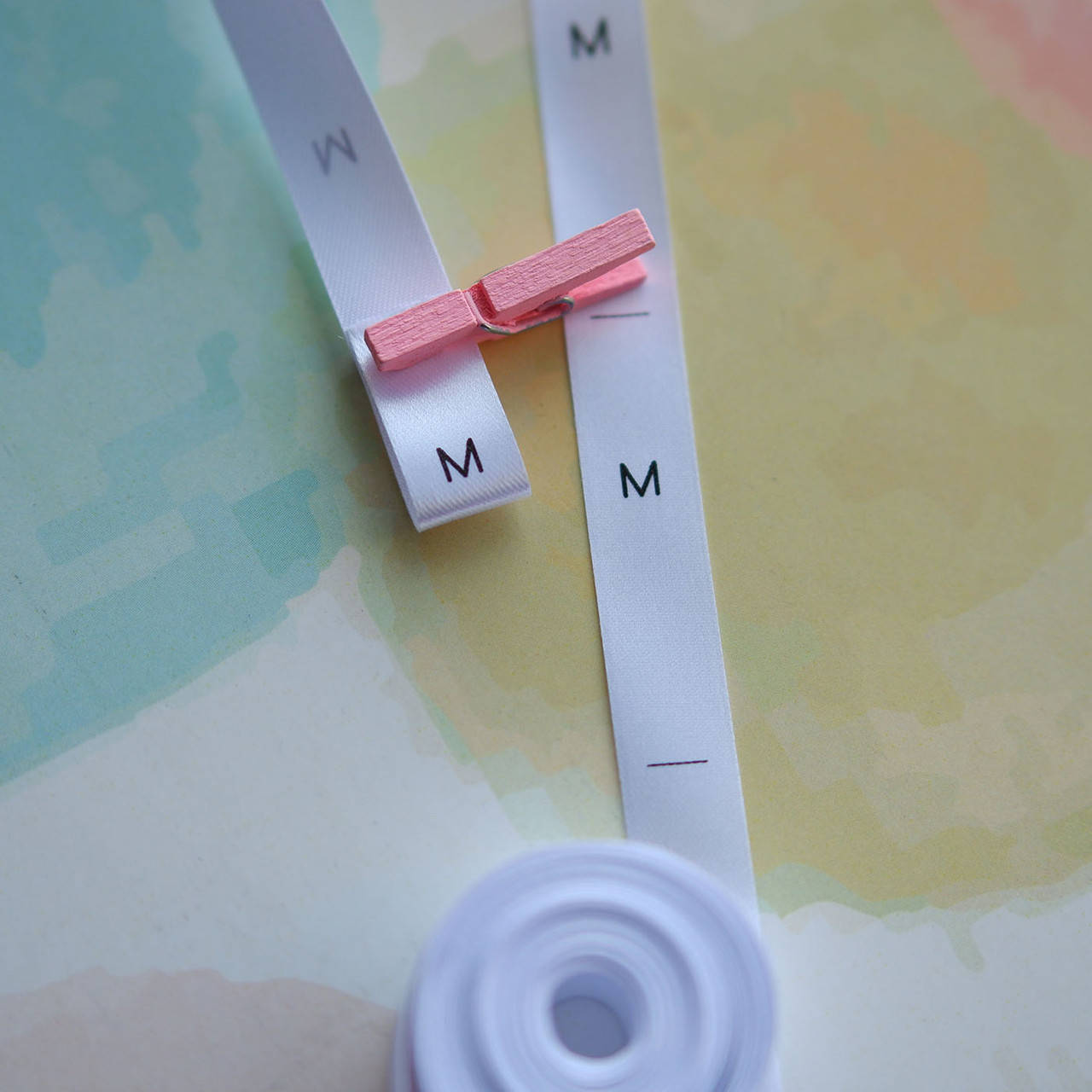 

Размерники сатиновые в рулоне, 10x40мм, M, Белый