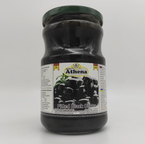 

Маслины черные без косточки Athena , 700 мл