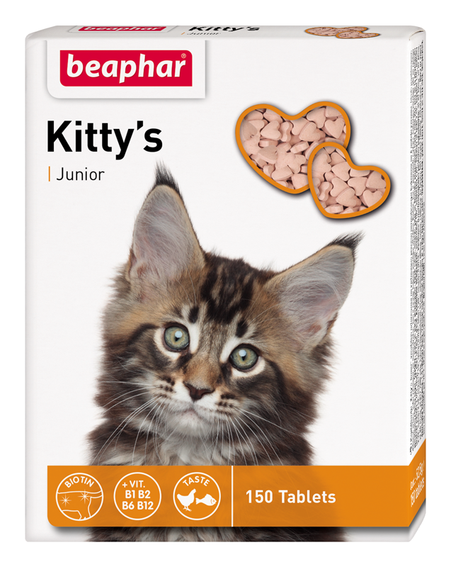 

Beaphar Kittys junior 150 таблеток - витамины для котят (12508)