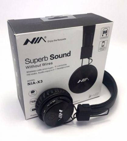 

Беспроводные накладные наушники NIA X2(X3) Bluetooth, без риска