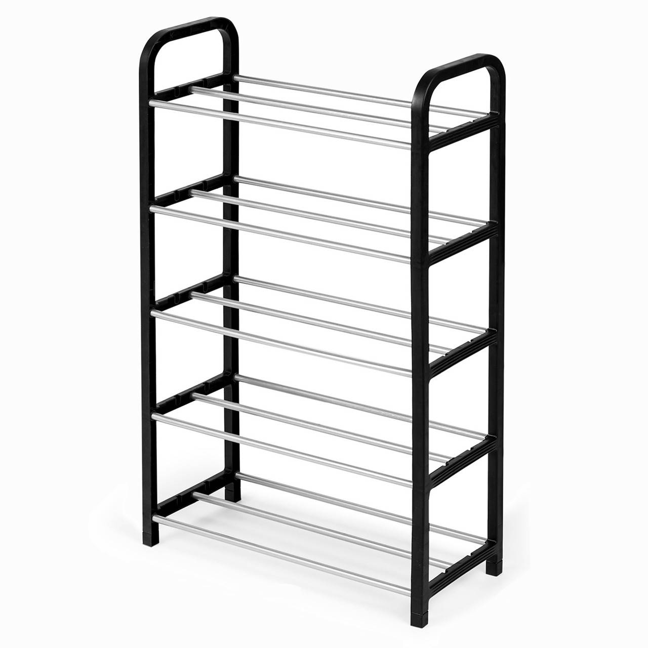 

Подставка для обуви Art Moon на 5 полок 42х19х70 см Серебро черный 699287 SM, КОД: 184528