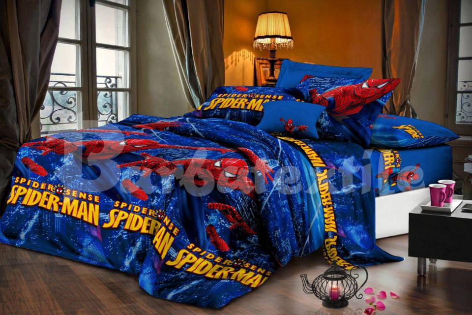 

3D Двуспальное детское постельное белье комплект Человек-паук