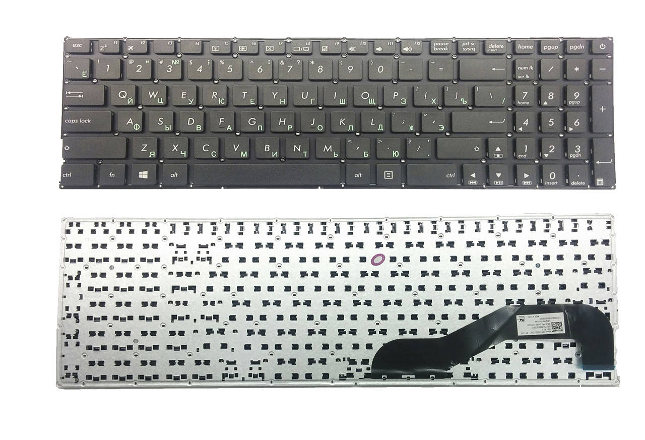 

Клавиатура для ноутбука Asus F540 F540NV, матовая (0KNB0-610TRU00), Черный