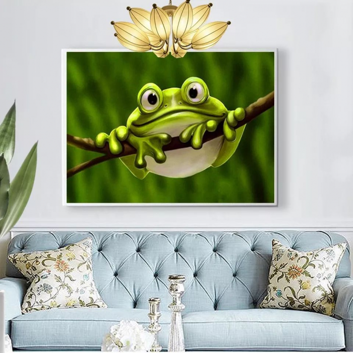 

Алмазная вышивка. Картина на подрамнике "Лягушка", 30х30см