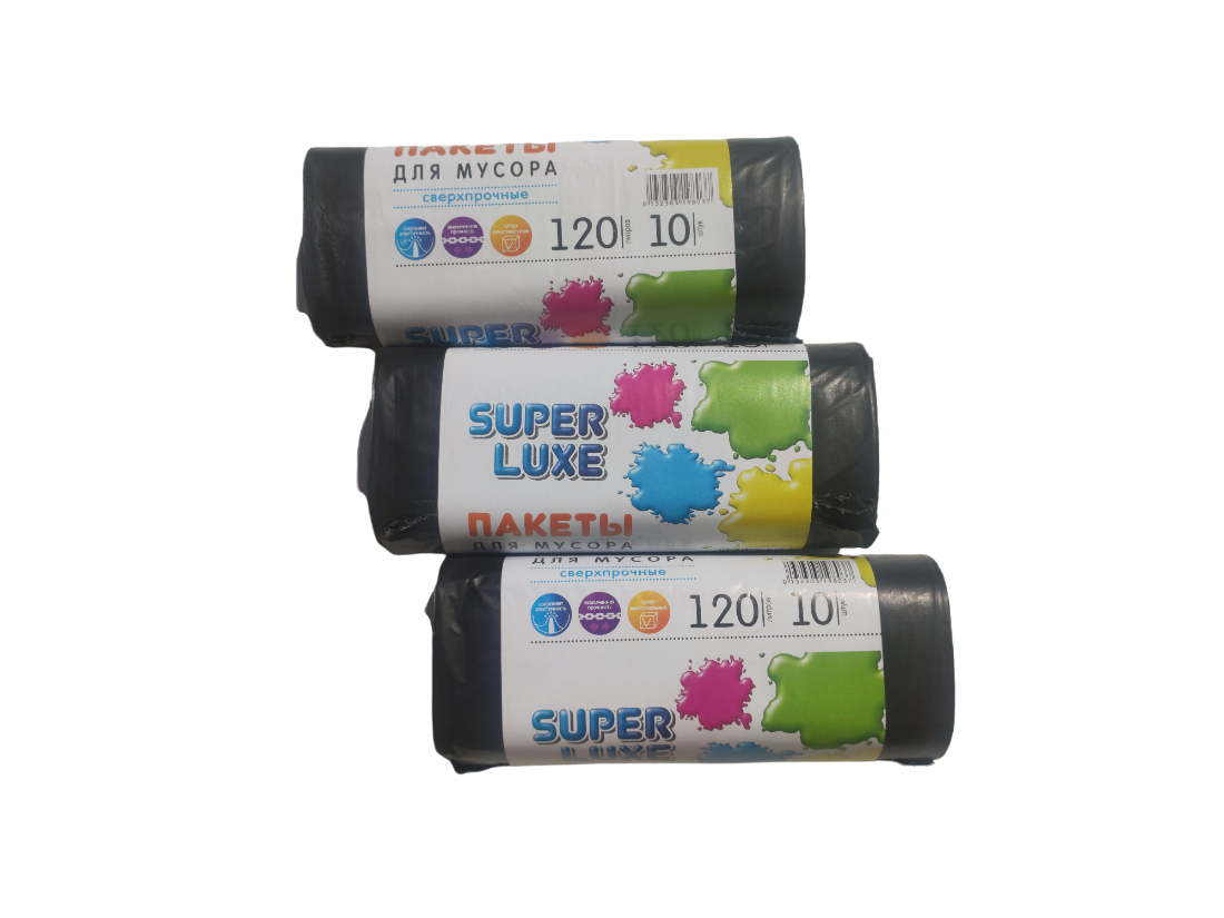 

Мусорные пакеты 120л (10 шт/уп)