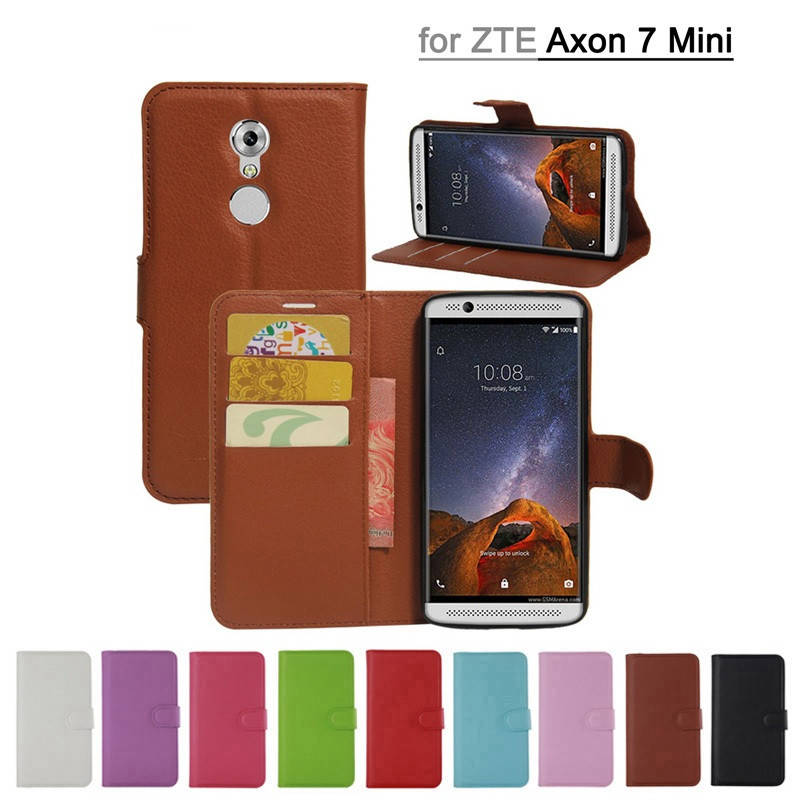 

Кожаный чехол книжка Lichee на ZTE Axon 7 Mini (9 цветов), Разные цвета