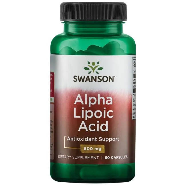 

Swanson Alpha Lipoic Acid Альфа липоевая кислота 600 mg 60 капс