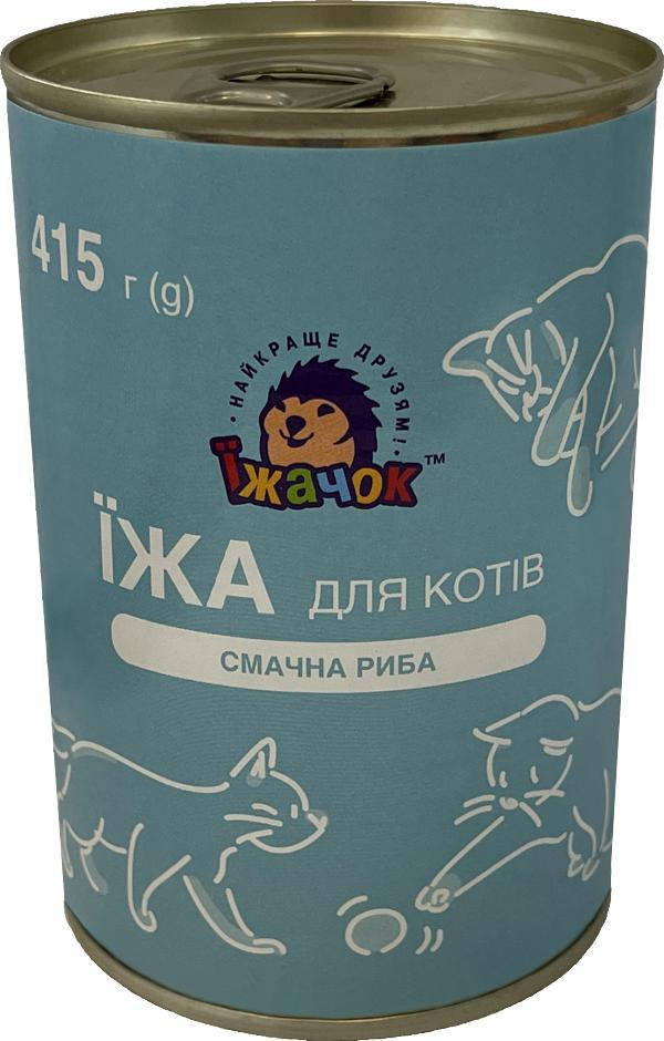 

Їжачок Консерва паштет мясной с рыбой для взрослых кошек 415 г
