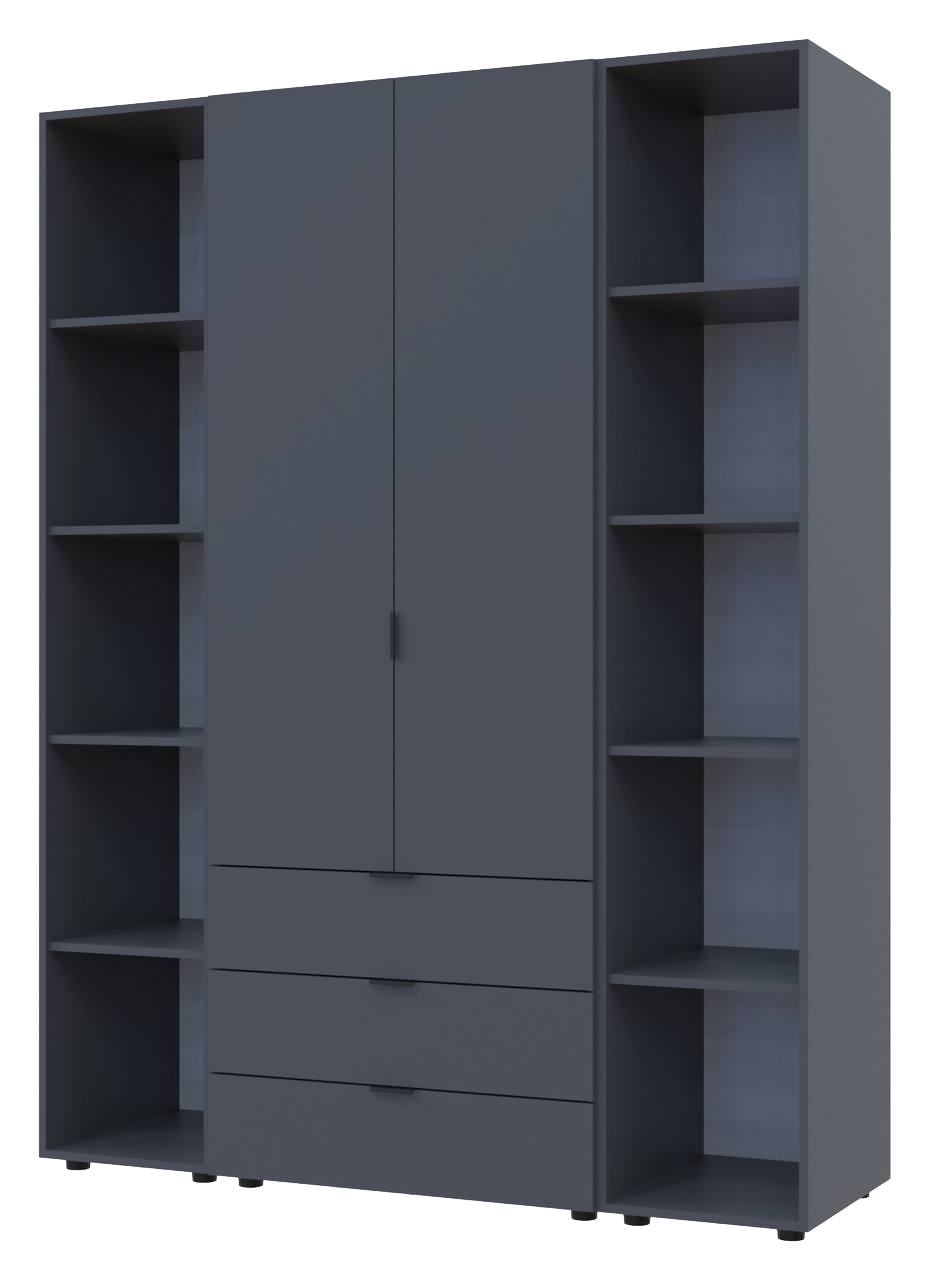 Комплект Doros Гелар з 2 Етажерками Графіт 2 ДСП 153.9х49.5х203.4 (42005055) 2