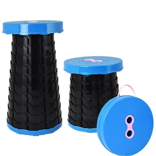 

Складной туристический стул 47см Telescopic stool, раскладной телескопический стул для рыбалки, туризма Синий