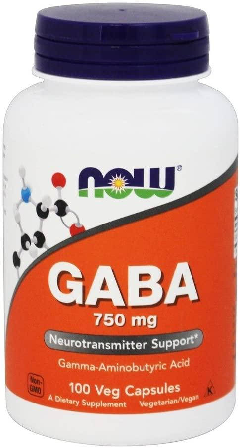 

Габа гамма-аминомасляная кислота Now Foods GABA 750mg 100 капсул