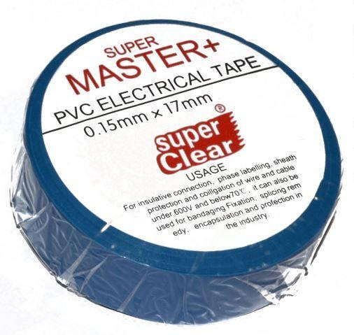 

Изолента ПВХ Super Master+, 17м, 17мм, синяя.