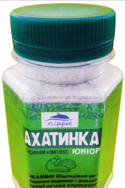 

АХАТИНКА ЮНИОР белково-кальциевая подкормка с травами для улиток 100г