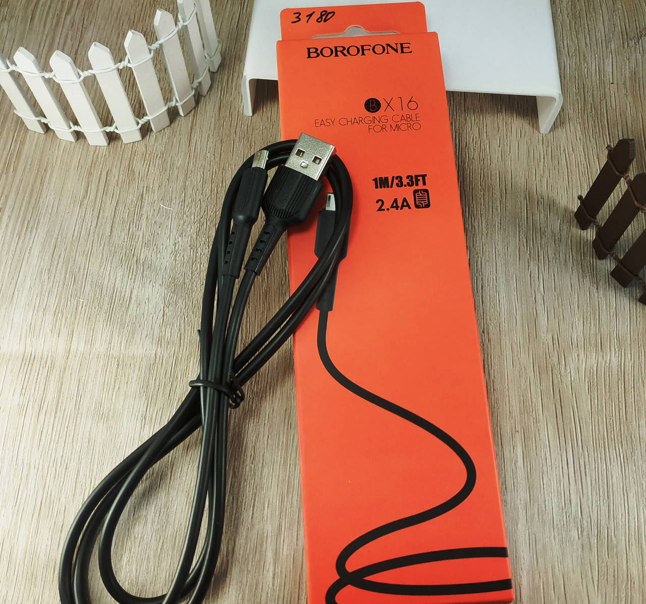 

Кабель micro-usb для быстрой зарядки "Borofone BX16" 2,4A - черный