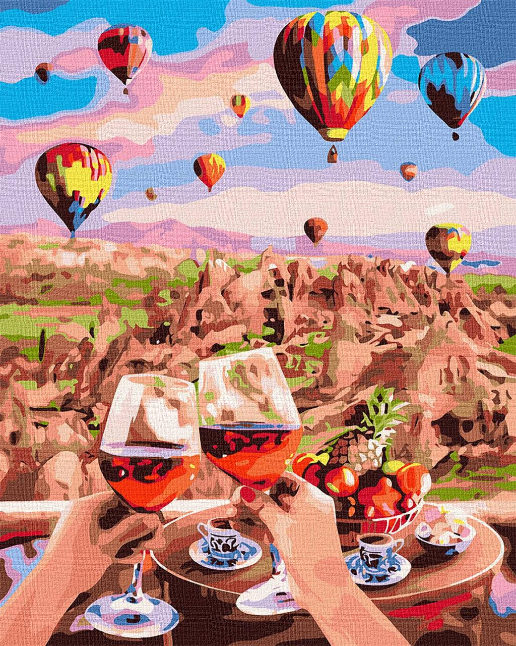 

Картины по номерам Воздушные шары ,,Волшебная Каппадокия" Набор для росписи, акриловый живопись 40*50 Идейка