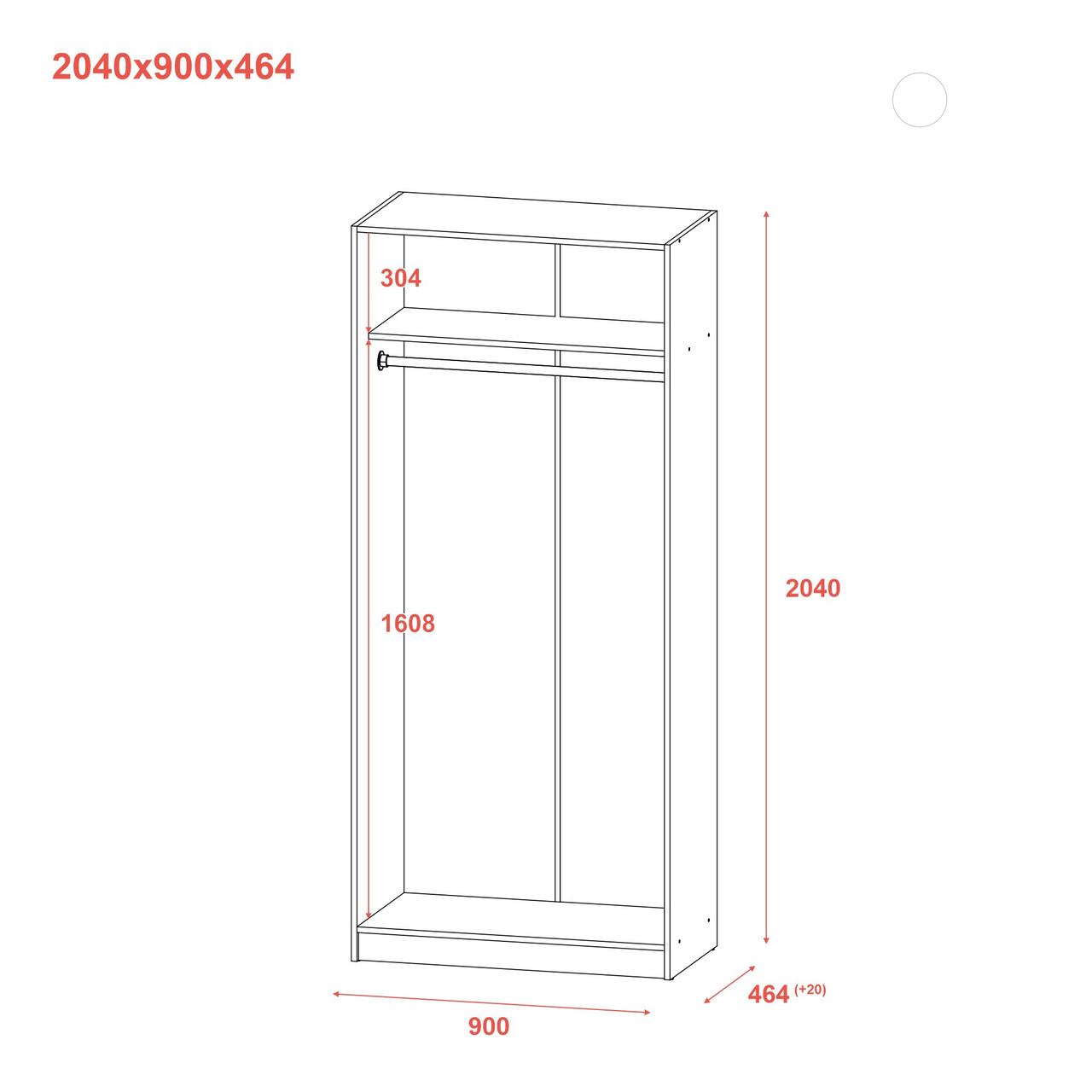 Передпокій Doros Alice та шафа Promo Дуб Евок/Кашемір 2 ДСП (42005160) 7