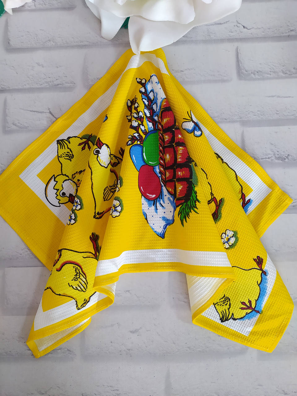 

Полотенце для кухни р. 75х35 см вафельное 100% хлопок В 6007, Разные цвета