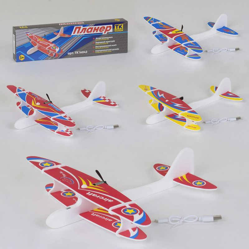 

Игрушка Самолёт с электромотором F 32102 / 16042 TK GROUP, аккумулятор, USB кабель, 4 цвета,