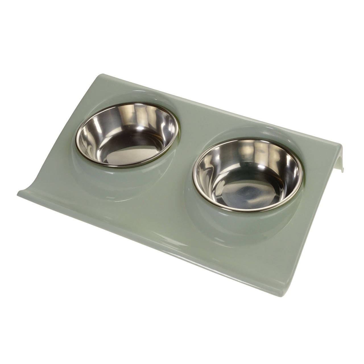 

Миска для собак и кошек на подставке Supretto двойная Мятный (57920003)