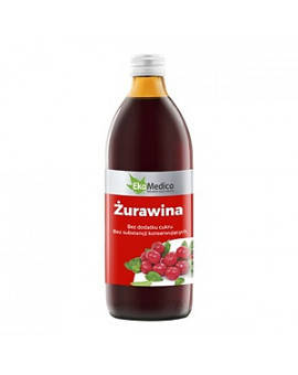 

Сок клюквы, клюквенный сок 100% натуральный, 500 мл, без консервантов, без сахара, EkaMedica