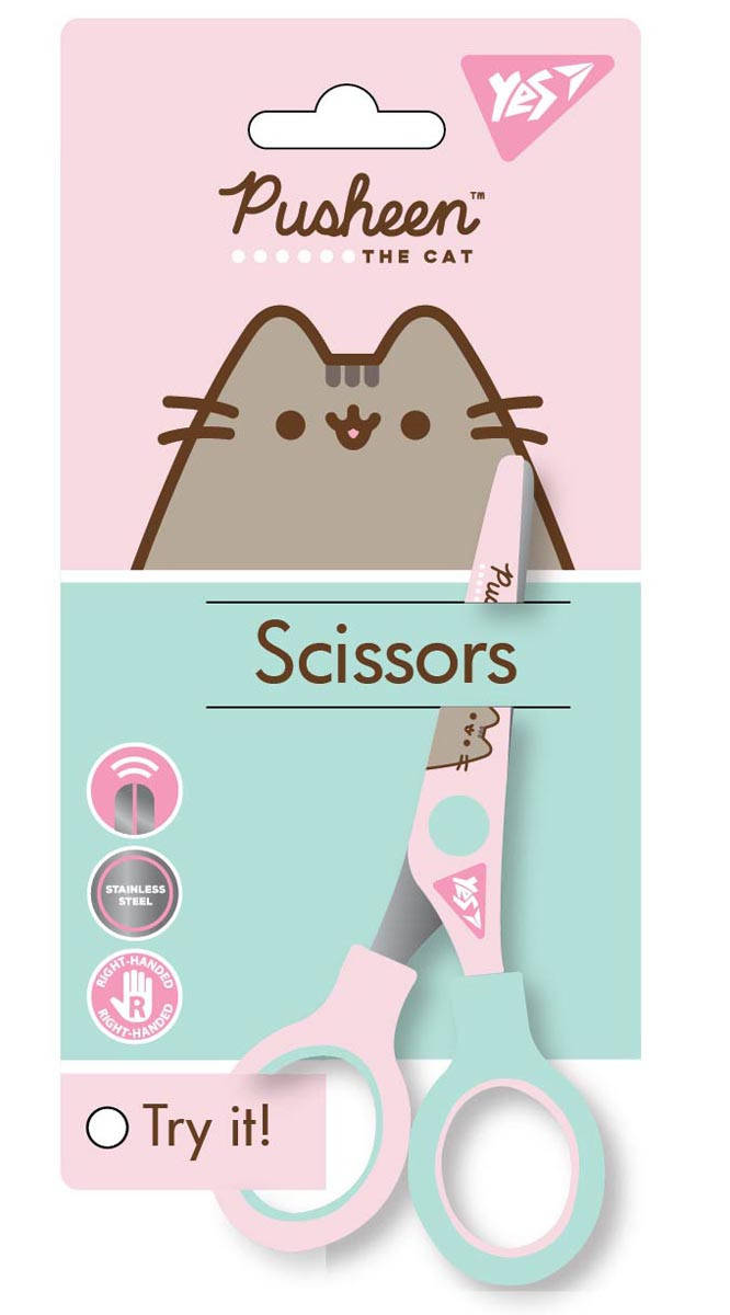 

Ножницы YES 13см, с принтом на лезвии "Pusheen"