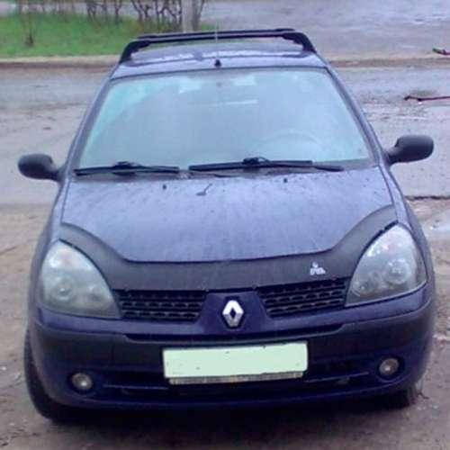 

Дефлектор капота мухобойка Рено СиМбол 1 Renault Symbol I 99-08 ВТ