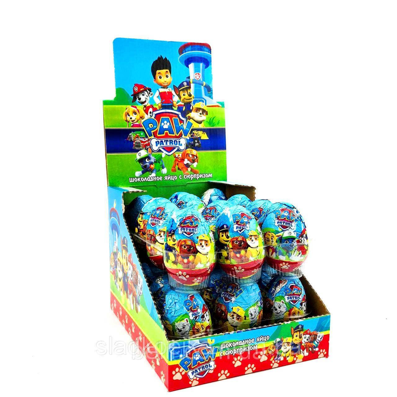 

Шоколадные яйца с сюрпризом "Щенячий патруль", 24 шт