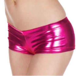 

Блестящие виниловые шорты для Pole dance розовые