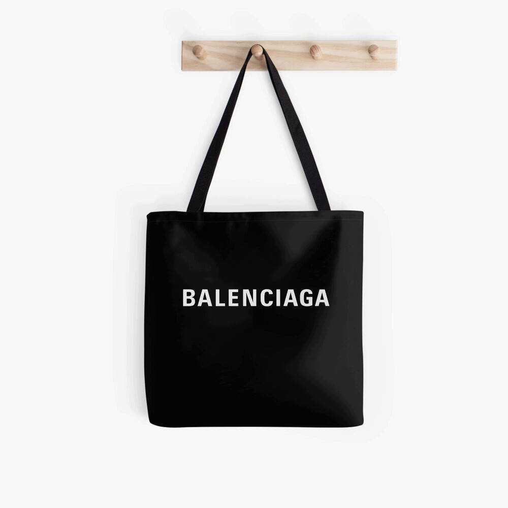 

Эко сумка шоппер Balenciaga Logo унисекс сумки Баленсиага, Черный
