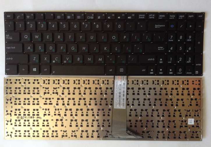 

Клавиатура для ноутбука Asus A56, K56, S56, S505, S550, R505 без фрейма RU черная новая, Черный