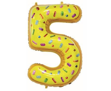 

GOD Фольгированная Цифра 5 Печенье - 78 см - В УП, Разные цвета