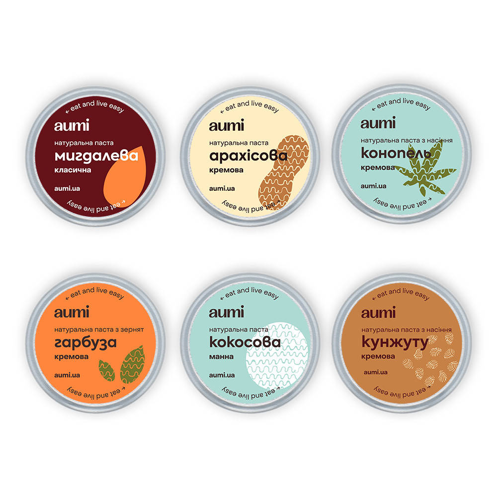 

Набор FIT-6, пасты AUMI специально подобранные для спортивного и здорового питания, 6шт по 50г в стекле