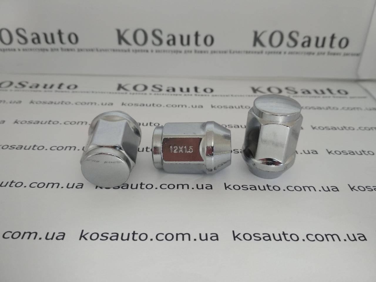 

Гайка колеса 12х1.5х35 Конус Хром Ключ 21 (Для легкосплавных дисков)