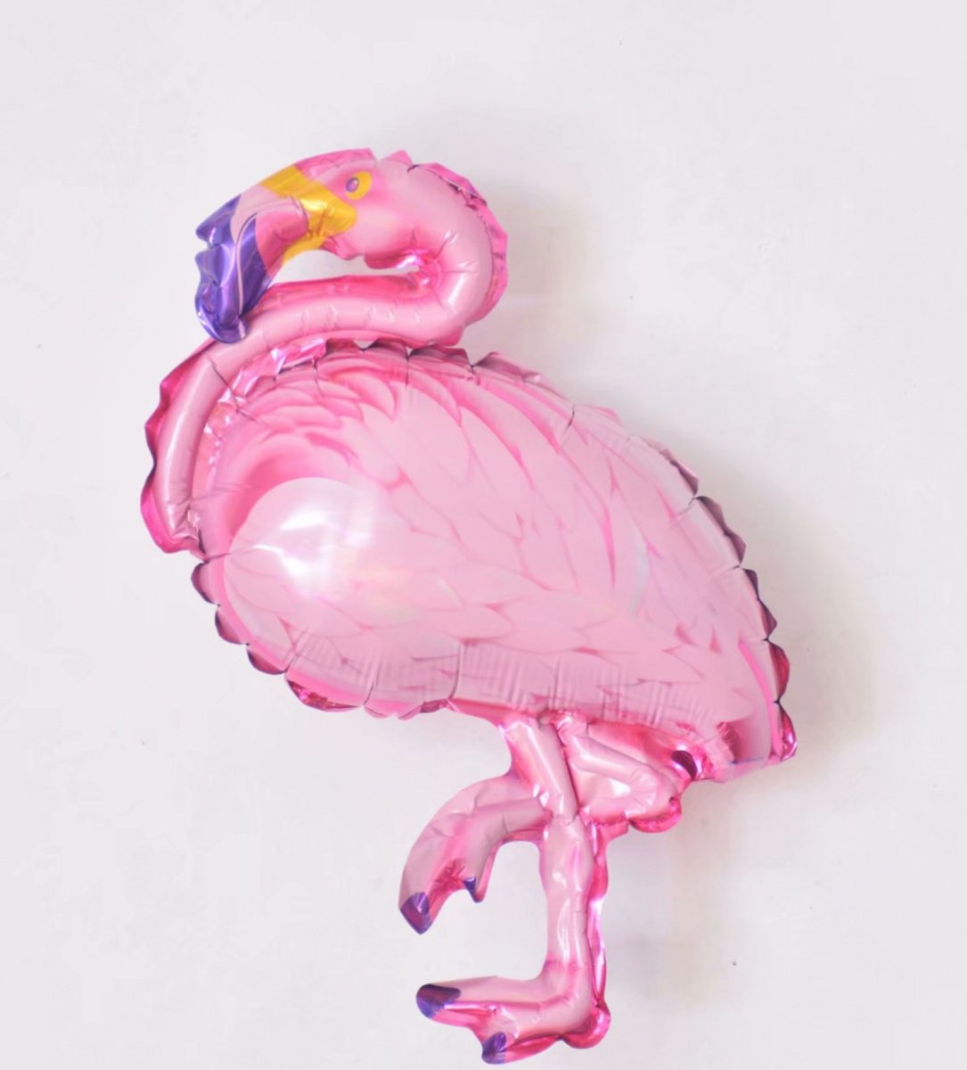 

Фольгированный воздушный мини-шар розовый Фламинго, 47х27 см