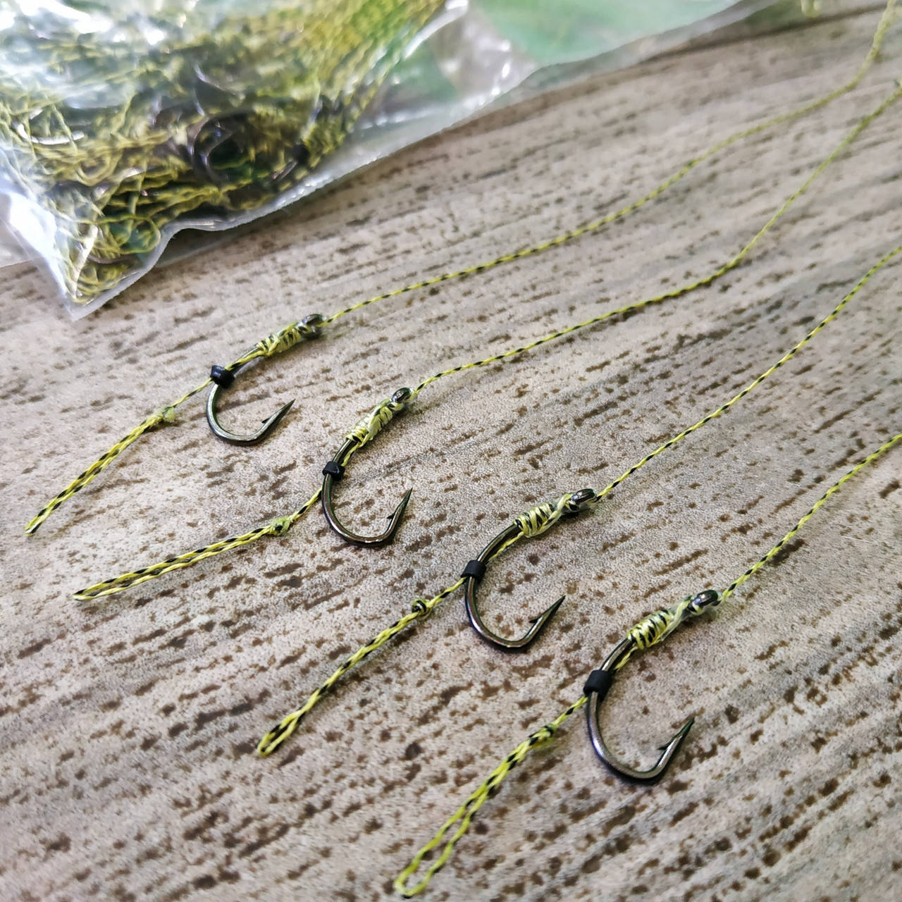 

Карповый поводок (волос) , крючки «Fudo Carp Hook» № 8 формы Банан