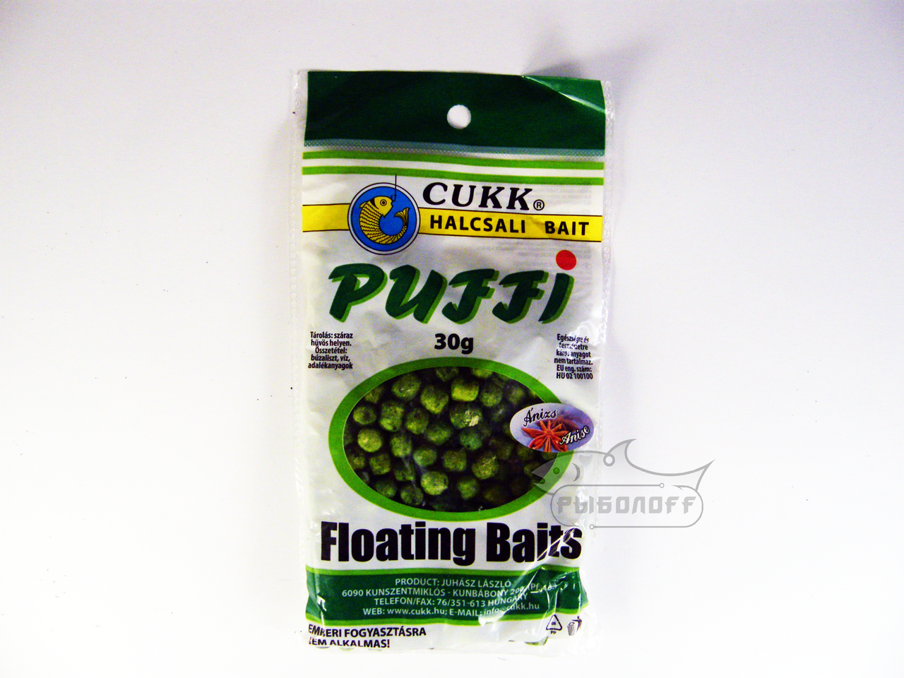 

Прикормка CUKK Puffi со вкусом анис крупного размера 30г
