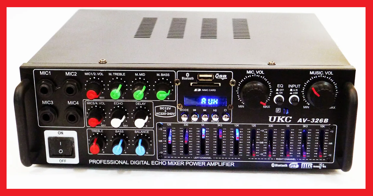 

Усилитель Звука YT-326A FM USB 2x200 Вт