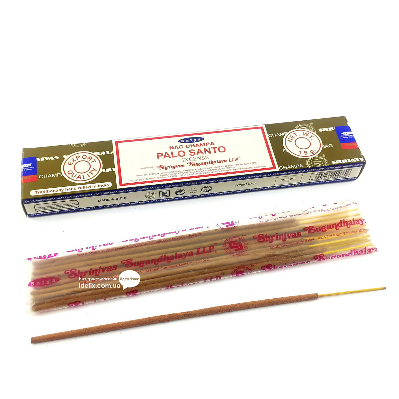 

Благовоние Palo Santo Satya 15 грамм. Аромапалочки Священное Дерево (33795)