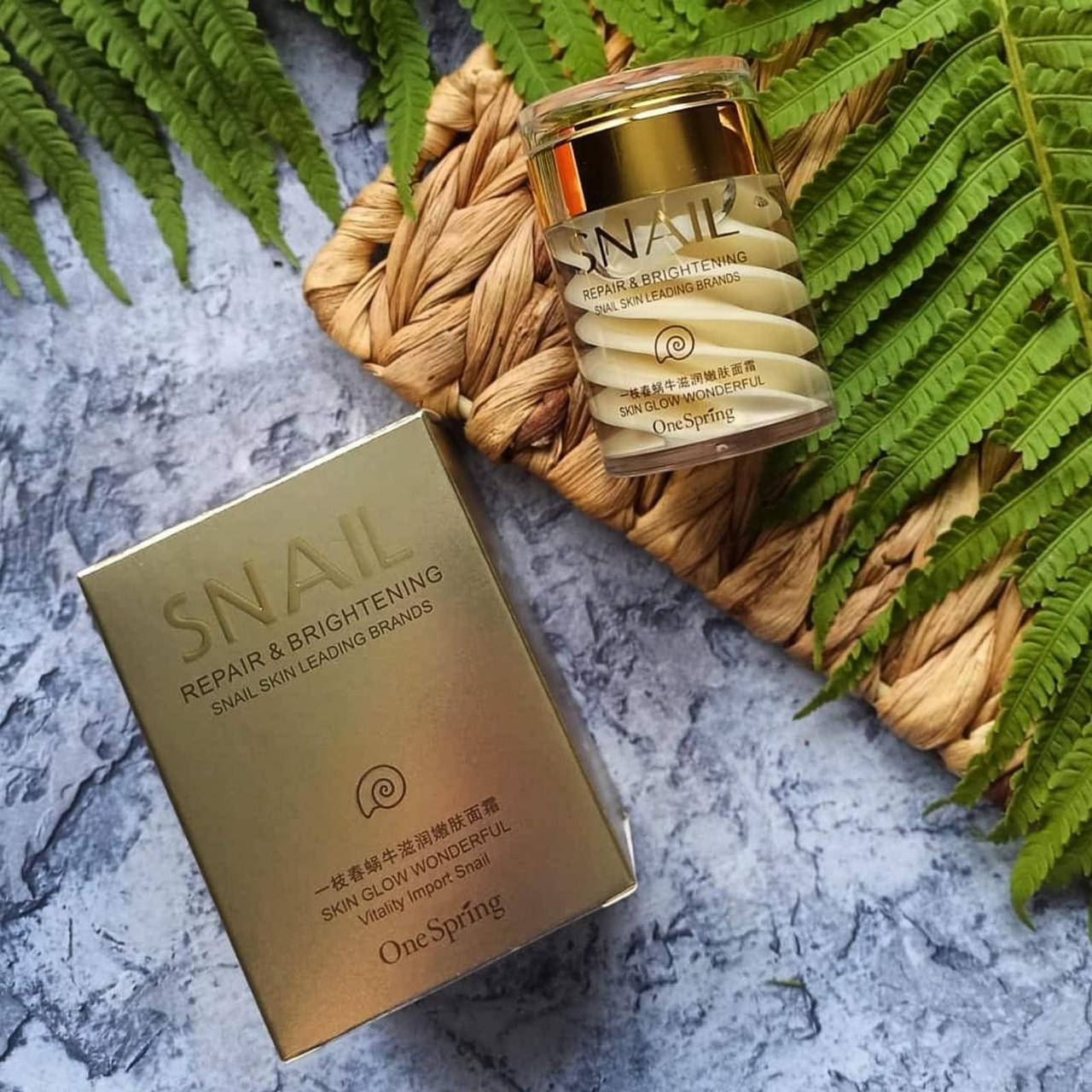 

Омолаживающий крем для лица с муцином улитки One Spring Snail Cream
