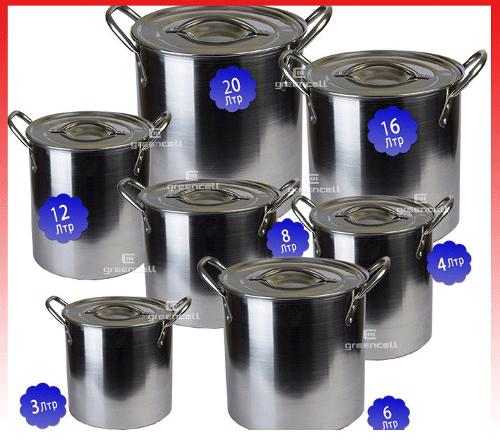 

Набор кастрюль A-PLUS 14 предметов (0749), Серый