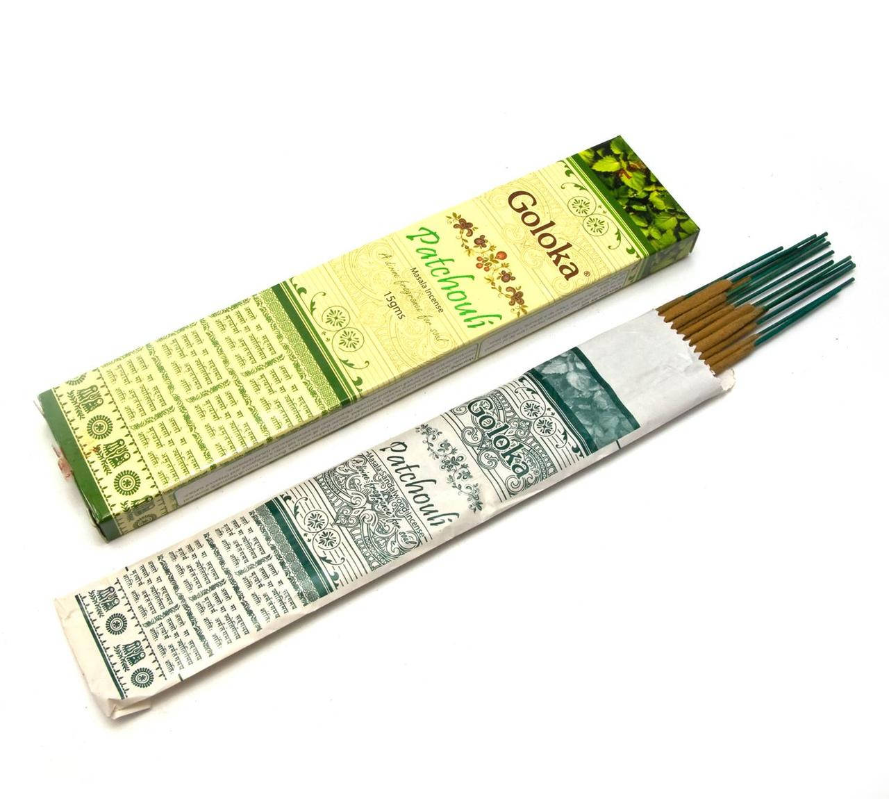 

Patchouli (Пачули)(15 gms) (12 шт/уп) (Goloka) пыльцовое благовоние